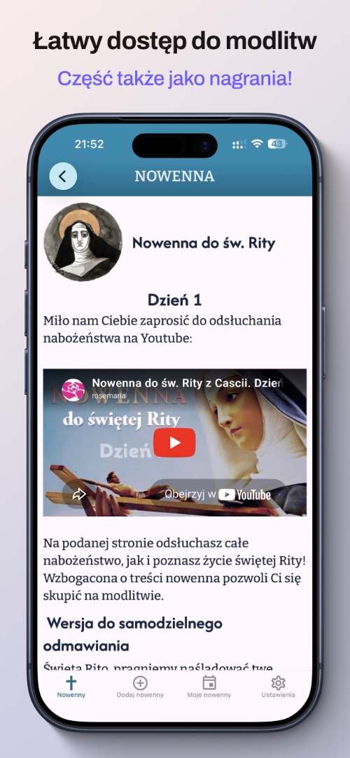 Nowenna do św. Rity w apce Nowenny.pl